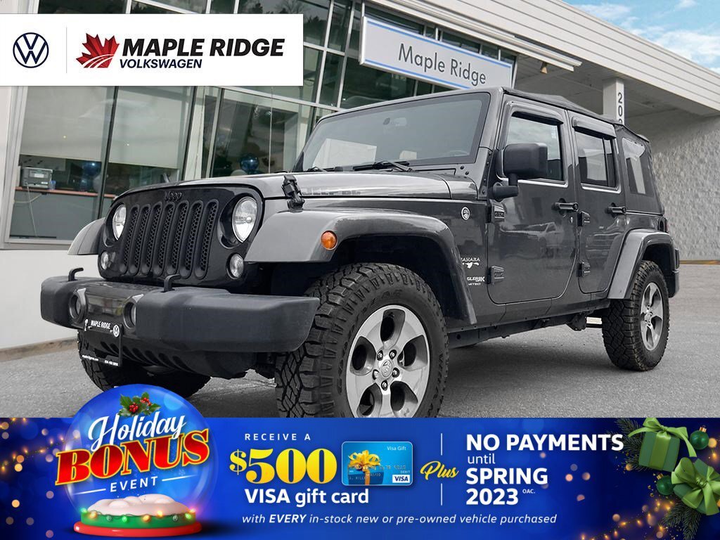 2018 Jeep Wrangler JK Unlimited Sahara | 4WD | Auto | Freedom Top | Low Kms  - Maple Ridge