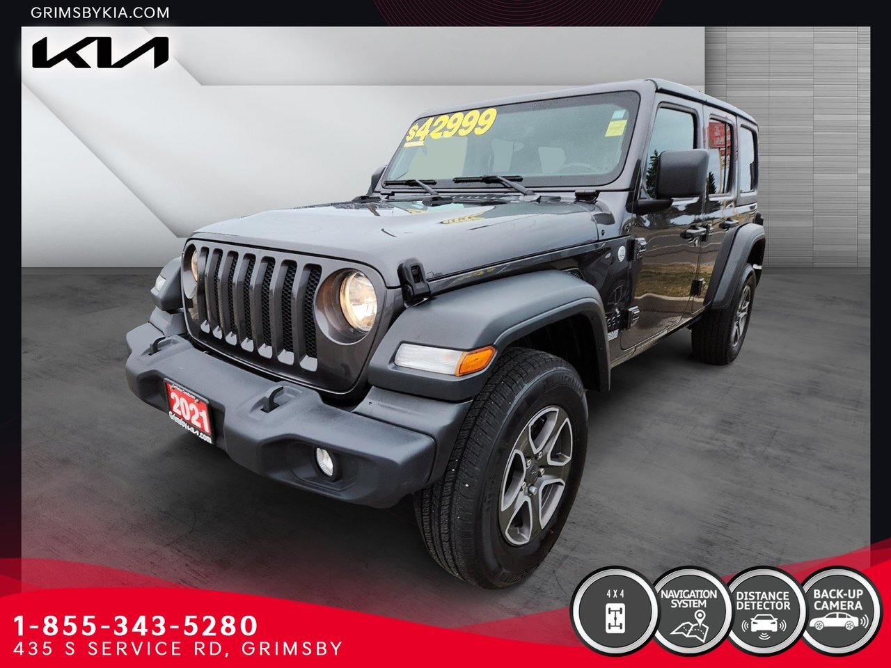 2021 Jeep Wrangler Unlimited Sport DUAL TOP | 4X4 | BACKUP CAMERA | A -  Grimsby