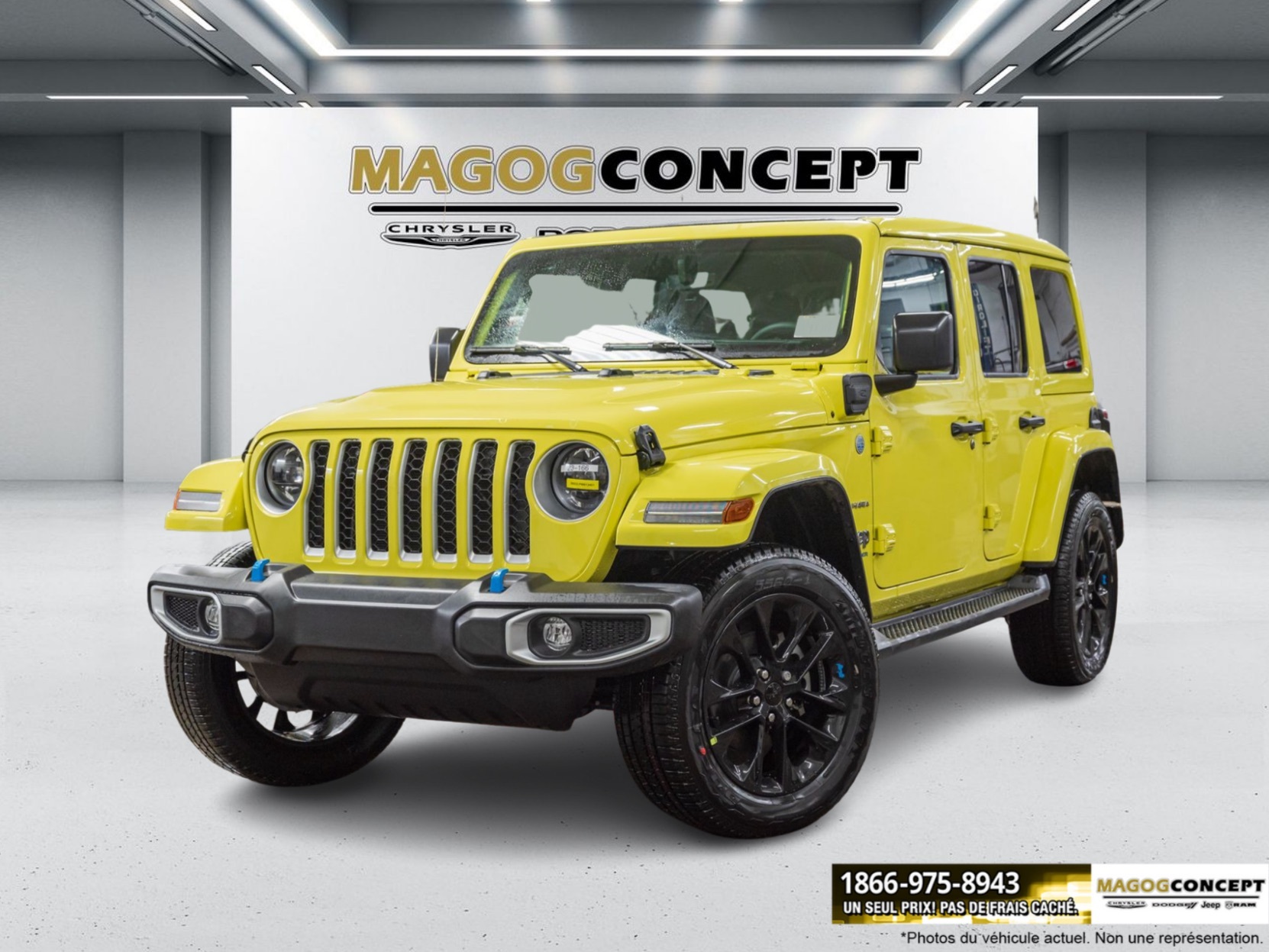 2023 Jeep Wrangler 4xe Sahara 4 Door 4x4 CUIR SKY ONE-TOUCH - Magog