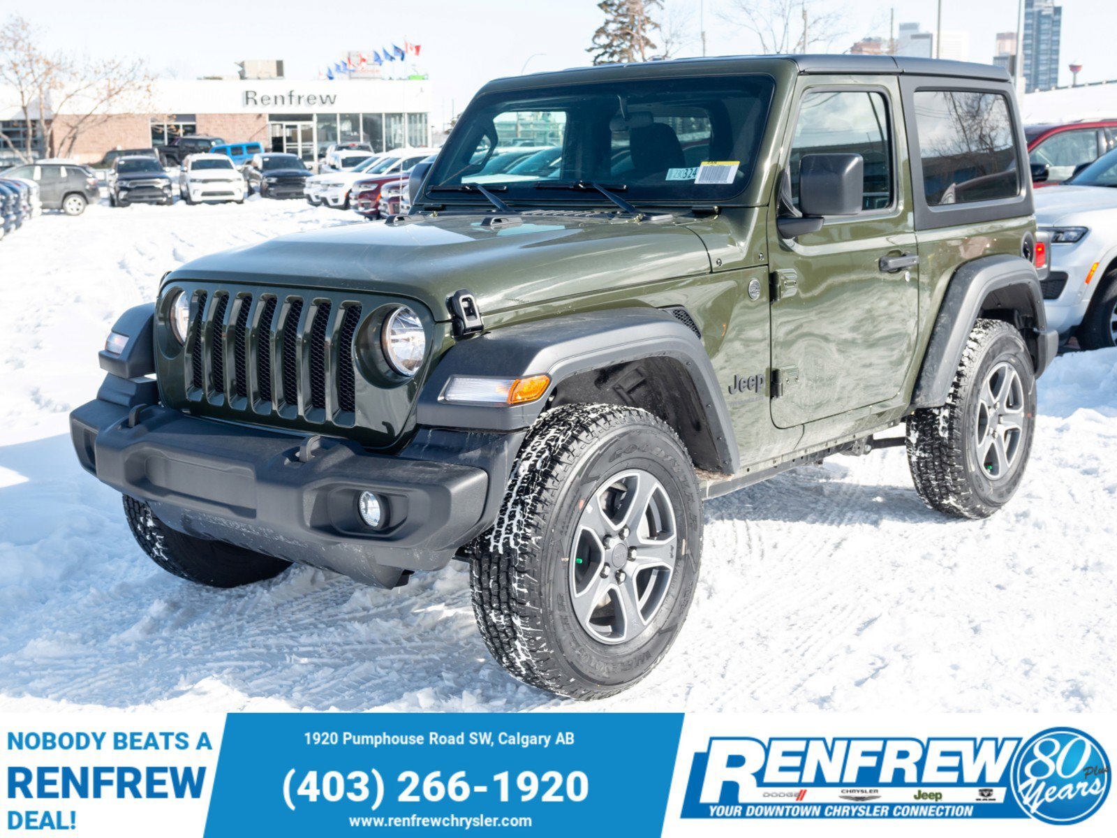 2023 Jeep Wrangler Sport S 4x4, Remote Start, Heated Seats - Calgary