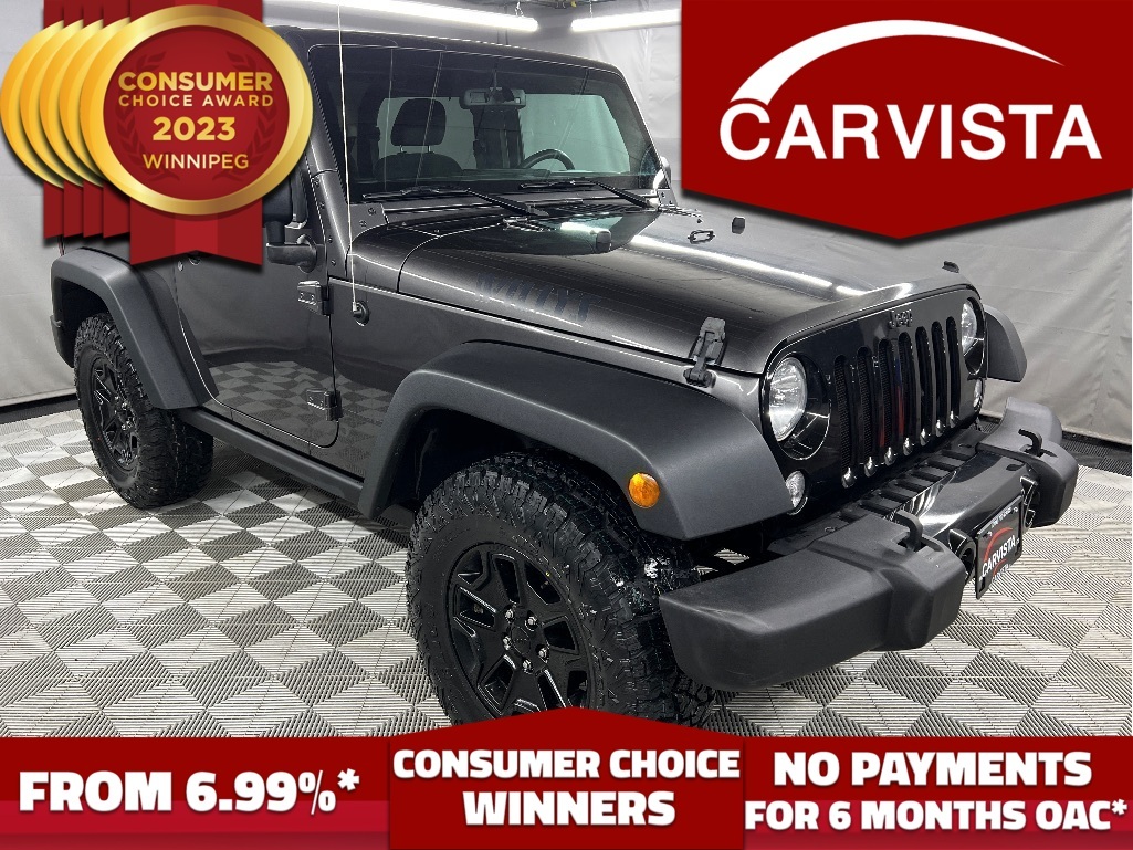 2018 Jeep Wrangler Willys Wheeler 4x4 -NEW TIRES/NO ACCIDENTS/1 OWNER -  Winnipeg